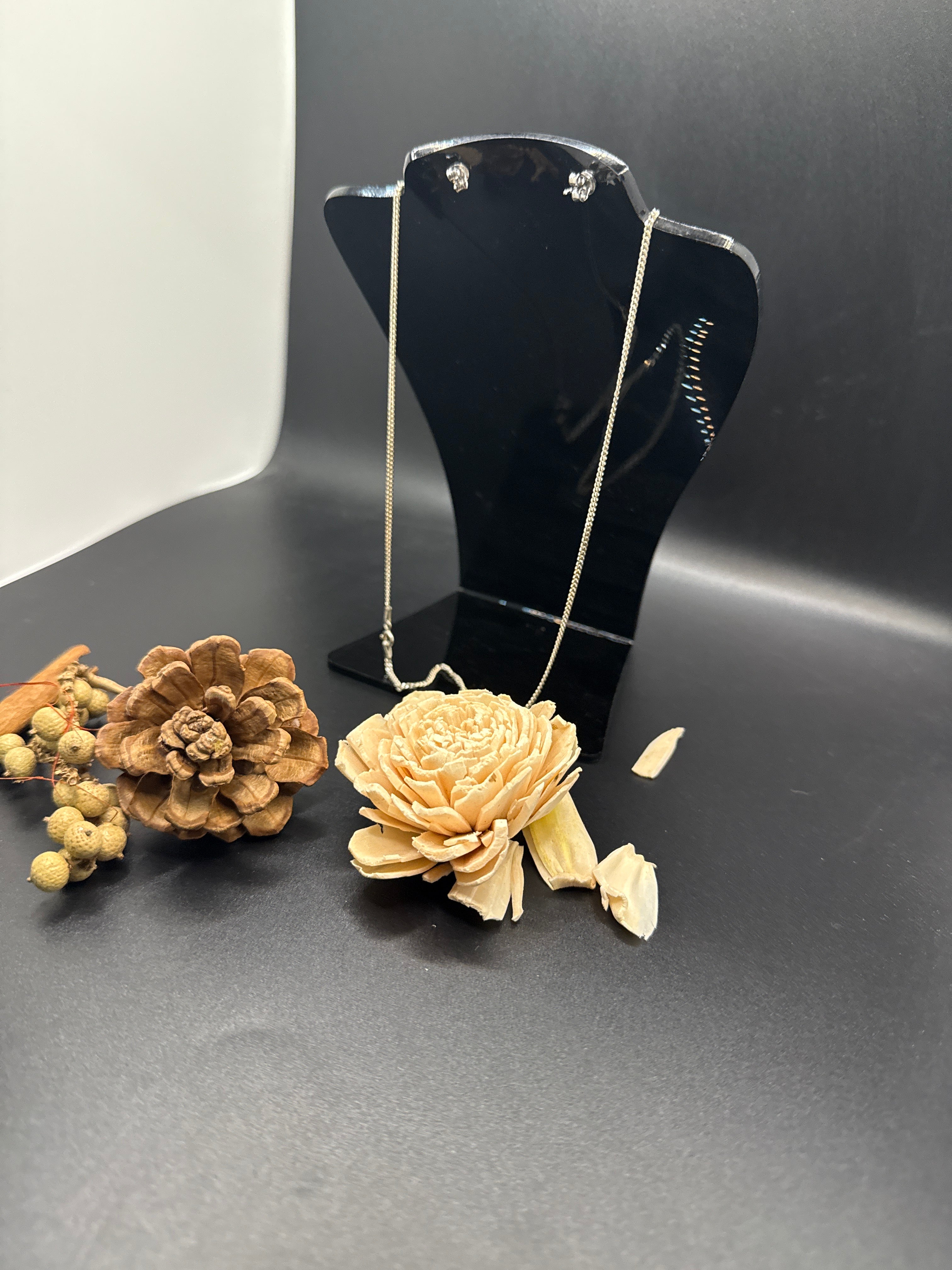 Earrings and collars set plus chain 925 Italian silver